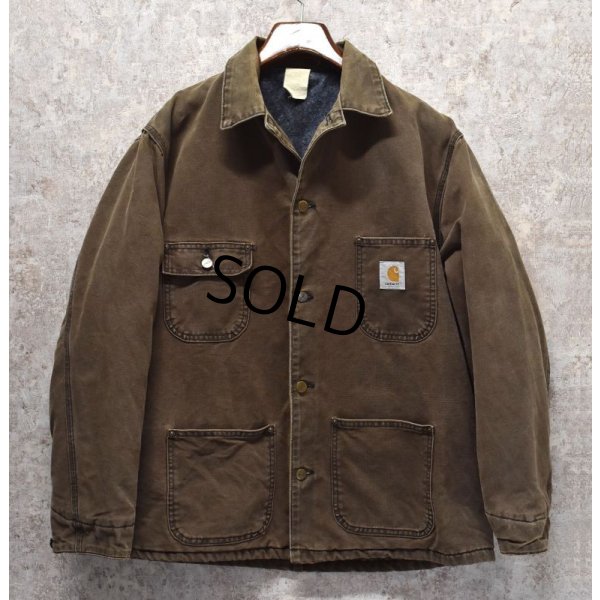 画像1: 【ビンテージ】【Carhartt】【カーハート】【ブラウン】【ブランケット裏地付き】【ダック地ジャケット】【サイズ L】 