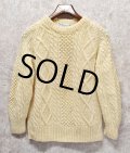 アイルランド製【A Heron Garment】【ア ヘロン ガーメント】【生成り】【アランセーター】 