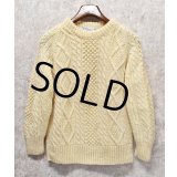 アイルランド製【A Heron Garment】【ア ヘロン ガーメント】【生成り】【アランセーター】 