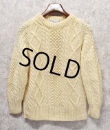 アイルランド製【A Heron Garment】【ア ヘロン ガーメント】【生成り】【アランセーター】 