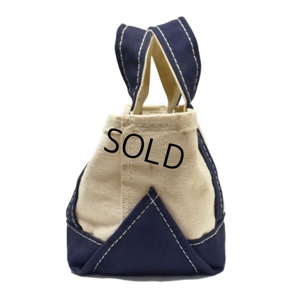 画像7: 【USA製】【ビンテージ】【L.L.bean】白x紺【キャンバス】極小【ミニミニトートバッグ】【ビーントート】
