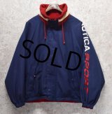 【ビンテージ】【nautica】【オールドノーティカ】【紺×赤】リバーシブル【ブルゾン】【サイズＬ】 