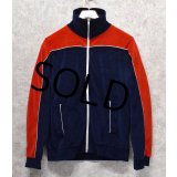 イングランド製【英国製】【ビンテージ】【BHS】【紺×赤】ベロアジャージ【トラックジャケット】【サイズM】 