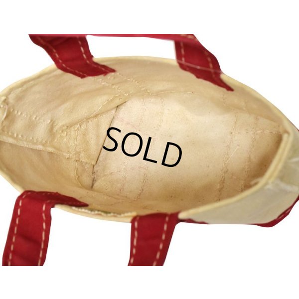 画像5: 80's【ビンテージ】【L.L.bean】【エルエルビーン】 白ｘ赤【キャンバス】【ミニトートバッグ】【ビーントート】 