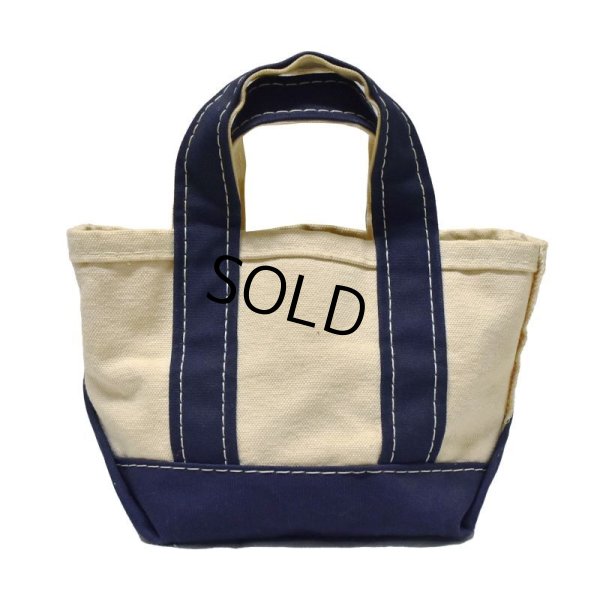 画像3: 【USA製】【ビンテージ】【L.L.bean】白x紺【キャンバス】極小【ミニミニトートバッグ】【ビーントート】