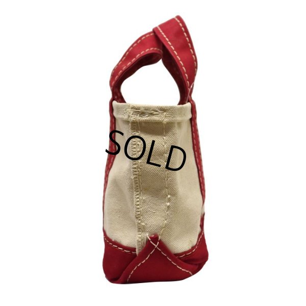 画像3: 80's【ビンテージ】【L.L.bean】【エルエルビーン】 白ｘ赤【キャンバス】【ミニトートバッグ】【ビーントート】 