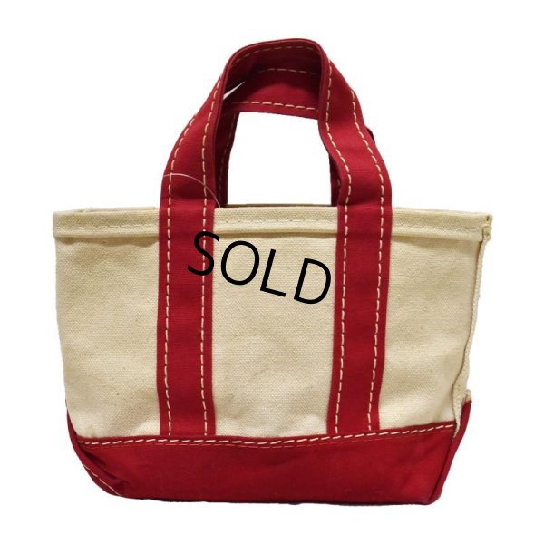画像4: 80's【ビンテージ】【L.L.bean】【エルエルビーン】 白ｘ赤【キャンバス】【ミニトートバッグ】【ビーントート】 