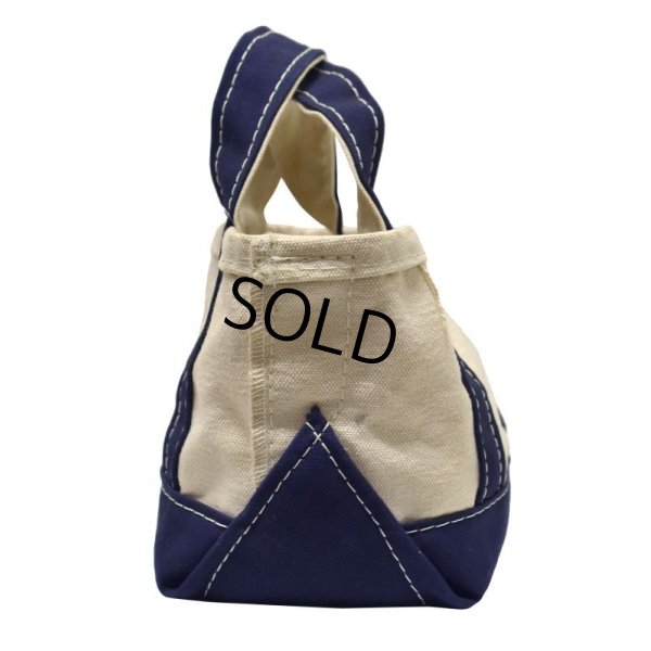 画像4: 【USA製】【ビンテージ】【L.L.bean】白x紺【キャンバス】極小【ミニミニトートバッグ】【ビーントート】