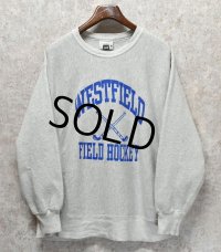 90's【USA製】ビンテージ【LEE】【リー】【グレーｘ青】【WESTFIELD　FIELD HOCKY】【スウェット】【サイズXL】 