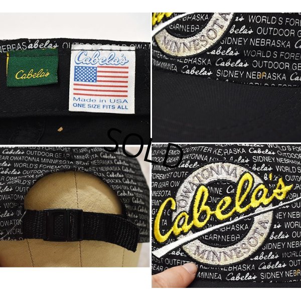 画像2: 【USA製】ビンテージ【Cabela's】【カベラス】【黒】総柄【BBキャップ】 