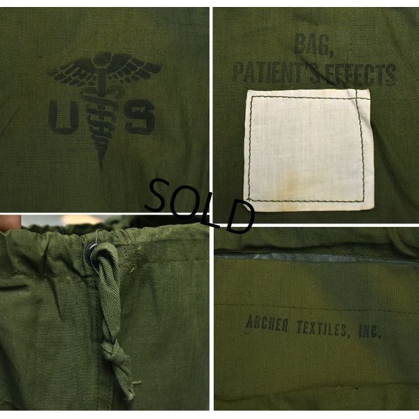 画像2: 【デッドストック】60's【ビンテージ】【米軍】【U.S.ARMY】【Patients effects BAG】【ペーシェントエフェクトバッグ】巾着 【ポーチ】 