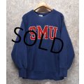 【USA製】ビンテージ【champion】【チャンピオン】【リバースウィーブ】【紺】【SMU】サザンメソジスト大学【カレッジプリント】【スウェット】【サイズＬ】 