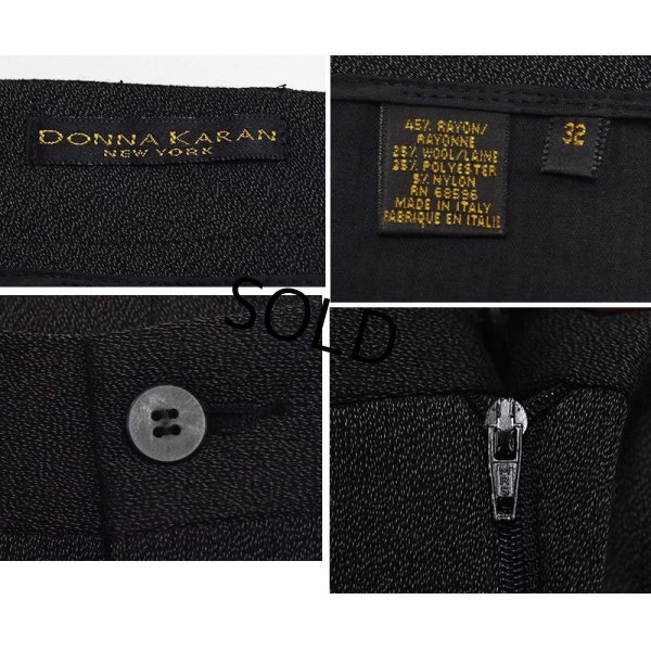 画像3: 【ビンテージ】【イタリー製】【Donna Karan New York 】DKNY【ダナ・キャラン・ニューヨーク】【ワンタック】【ウールｘ レーヨンスラックス】【サイズ３２】 