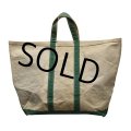 【ビンテージ】【80’s】【L.L.bean】【エルエルビーン】白ｘ緑【キャンバス】【トートバッグ】【キャンパストート】 