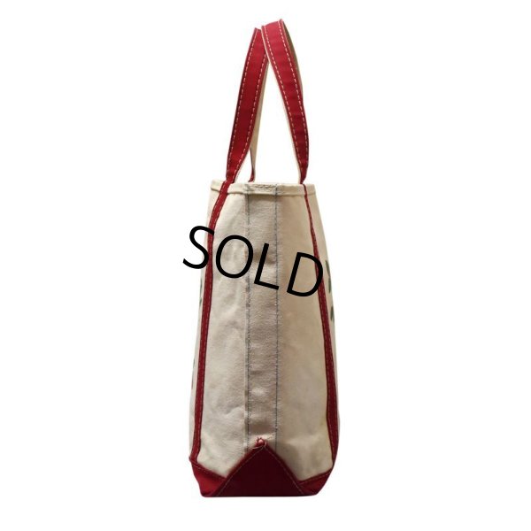 画像6: 【ビンテージ】【L.L.bean】【エルエルビーン】白ｘ赤【耳付き】【イチゴプリント】【トートバッグ】 