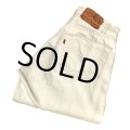 【ビンテージ】【USA製】【LEVI'S】【リーバイス５０１】501【デニムパンツ】白【29x34】 