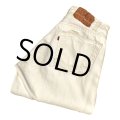 【ビンテージ】【USA製】【LEVI'S】【リーバイス５０１】501【デニムパンツ】白【29x34】 