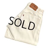 【ビンテージ】【USA製】【LEVI'S】【リーバイス５０１】501【デニムパンツ】白【29x34】 