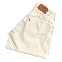 【ビンテージ】【USA製】【LEVI'S】【リーバイス５０１】501【デニムパンツ】白【29x34】 