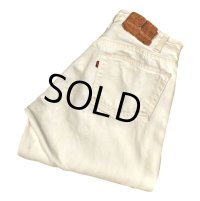【ビンテージ】【USA製】【LEVI'S】【リーバイス５０１】501【デニムパンツ】白【29x34】 
