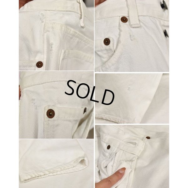 画像5: 【ビンテージ】【USA製】【LEVI'S】【リーバイス５０１】501【デニムパンツ】白【29x34】 