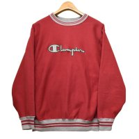 90’s【USA製】ビンテージ【チャンピオン】【Champion】【リバースウィーブ】【赤】【ロゴスウェット】【リンガースウェット】【サイズＬ】 