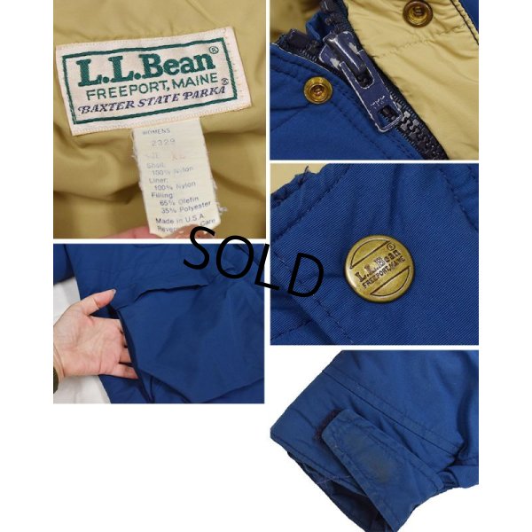 画像2: 80's【USA製】【ビンテージ】【ＬＬビーン】【L.L.bean】【紺】【Baxter State Parka】バクスター ステート パーカー【マウンテンパーカー】【レディースXL】 