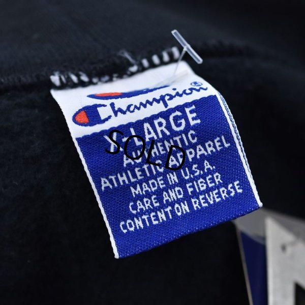 画像3: 90’s【USA製】【デッドストック】【Champion】【チャンピオン】【黒】【無地】【パーカー】【サイズＸＬ】 