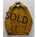 ~80's【USA製】【ビンテージ】【ウールリッチ】【Woolrich】【チェック柄】【ウールジャケット】からし色【サイズＭ】 