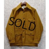 ~80's【USA製】【ビンテージ】【ウールリッチ】【Woolrich】【チェック柄】【ウールジャケット】からし色【サイズＭ】 