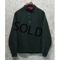 90's【USA製】ビンテージ【チャンピオン】【Champion】【ハーフジップ】【襟付きスウェット】【緑×紫】【サイズXL】 