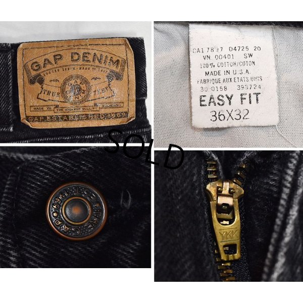 画像2: 【ビンテージ】【オールドギャップ】【GAP DENIM】【イージーフィット】【ブラックデニム】【36ｘ32】 