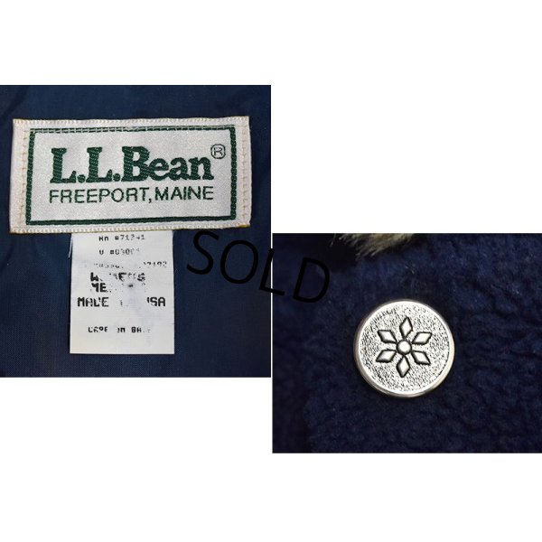 画像2: ~90's【USA製】ビンテージ【L.L.Bean】【ＬＬビーン】紺【フェイクファージャケット】フェイクファーコート【ボアコート】【レディースＭ】 