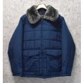 ~80's【ビンテージ】【SEARS】【シアーズ】【WESTERN OUTDOOR WEAR】【紺】【襟ボア】【中綿ジャケット】【サイズＳ】 