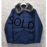 ~80's【ビンテージ】【SEARS】【シアーズ】【WESTERN OUTDOOR WEAR】【紺】【襟ボア】【中綿ジャケット】【サイズＳ】 