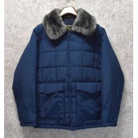 ~80's【ビンテージ】【SEARS】【シアーズ】【WESTERN OUTDOOR WEAR】【紺】【襟ボア】【中綿ジャケット】【サイズＳ】 