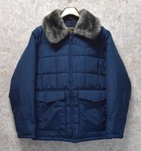 ~80's【ビンテージ】【SEARS】【シアーズ】【WESTERN OUTDOOR WEAR】【紺】【襟ボア】【中綿ジャケット】【サイズＳ】 