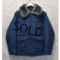 ~80's【ビンテージ】【SEARS】【シアーズ】【WESTERN OUTDOOR WEAR】【紺】【襟ボア】【中綿ジャケット】【サイズＳ】 