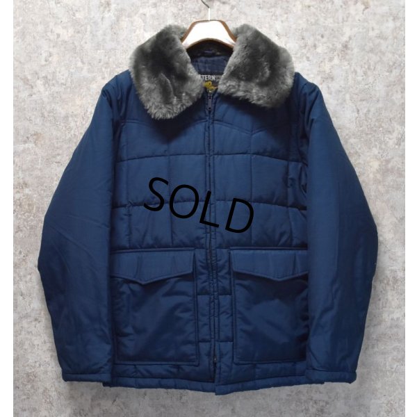 画像1: ~80's【ビンテージ】【SEARS】【シアーズ】【WESTERN OUTDOOR WEAR】【紺】【襟ボア】【中綿ジャケット】【サイズＳ】 