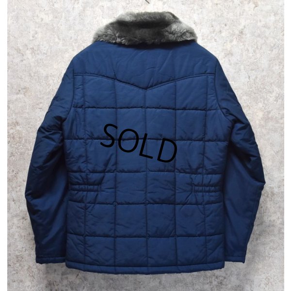 画像3: ~80's【ビンテージ】【SEARS】【シアーズ】【WESTERN OUTDOOR WEAR】【紺】【襟ボア】【中綿ジャケット】【サイズＳ】 