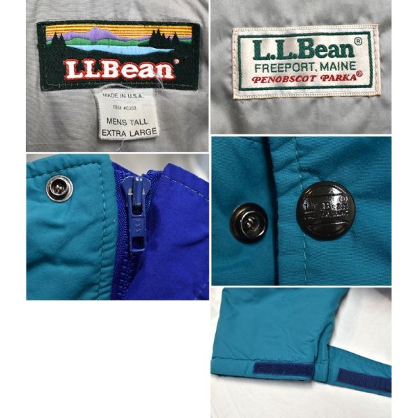 画像2: 80's【USA製】【ビンテージ】【ＬＬビーン】【L.L.bean】【ターコイズ】ペノブスコットパーカー【PENOBSCOT PARKA】【マウンテンパーカー】【中綿入りジャケット】【サイズＸＬ】 