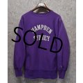 【90's】ビンテージ【USA製】【Chamoion】【チャンピオン】【リバースウィーブ】【HAMPDEN SYDNEY】【紫】【カレッジスウェット】【サイズＬ】 