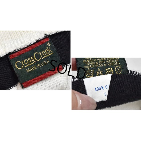 画像2: 90's【USA製】【ビンテージ】【CrossCreek】【クロスクリーク】【モックネック】【ロンT】【ボーダー】【黒×白】【サイズS】 