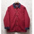 画像1: 【ランズエンド】【LANDS' END】エンジ×紺【ハンティングジャケット】【カバーオール】【ボーイズM】レディースＬ程度<br> (1)