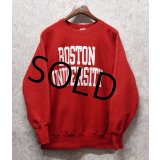 90's【USA製】ビンテージ【チャンピオン】【Champion】【リバースウィーブ】【ボストン大学】【Boston University】【カレッジスウェット】【赤】【サイズXL】 