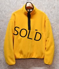 90's【USA製】【ビンテージ】【WOOLRICH】【ウールリッチ】【フリーススナップT】【黄色×黒】【サイズM】 