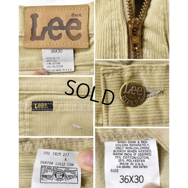 画像3: 【USA製】【デッドストック】【Lee】【リー】【ブーツカット】【ライトブラウン】【コーデュロイパンツ】【36x30】