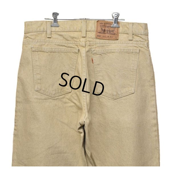 画像5: USA製【ビンテージ】【LEVI'S】【リーバイス】【550】【ベージュ】リラックスフィット テーパードレッグ【デニムパンツ】【36x34】