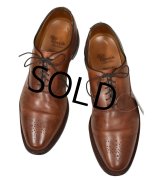 【USA製】【アレンエドモンズ】【Allen Edmonds】weybridge【ブラウン】【プレーントゥ】【メダリオン】【内羽】【9D】【27cm程度】 