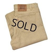 USA製【ビンテージ】【LEVI'S】【リーバイス】【550】【ベージュ】リラックスフィット テーパードレッグ【デニムパンツ】【36x34】 